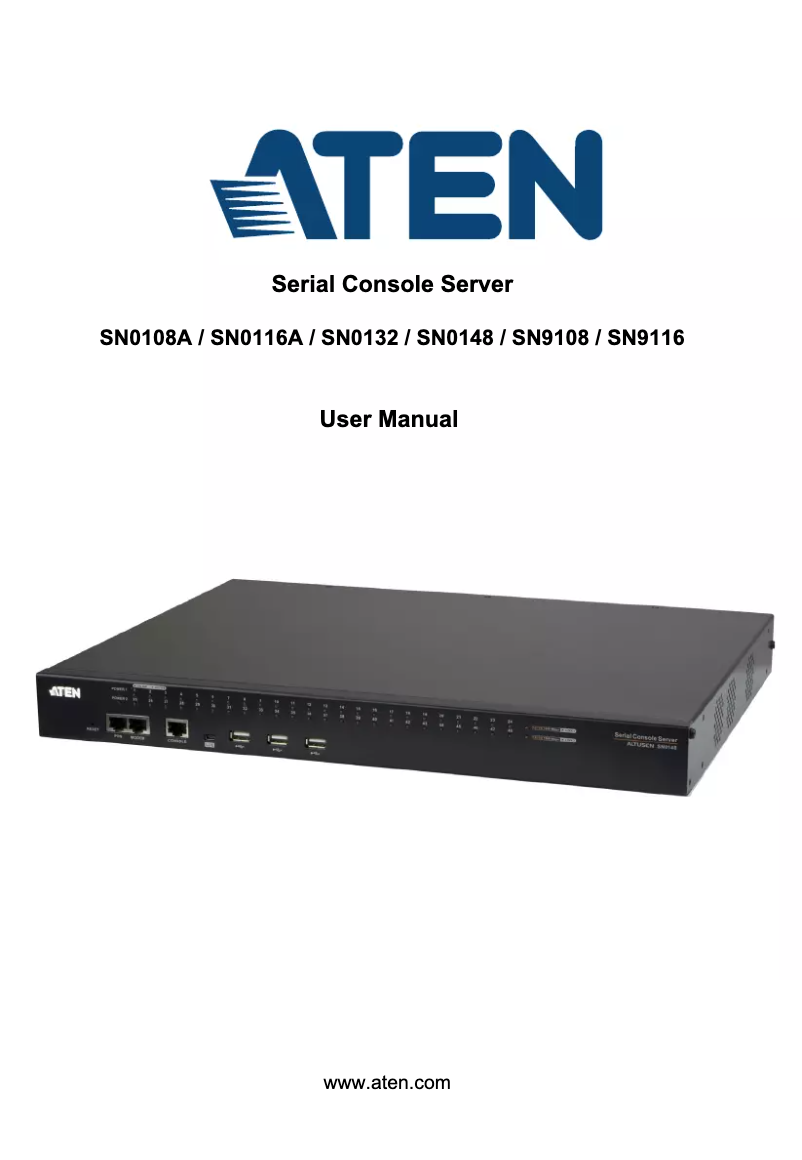 Page n°1 - Manuel utilisateur ATen SN9108