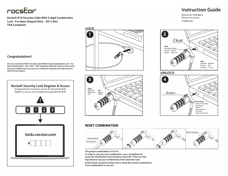 Page n°1 - Manuel utilisateur Rocstor Rocbolt N19