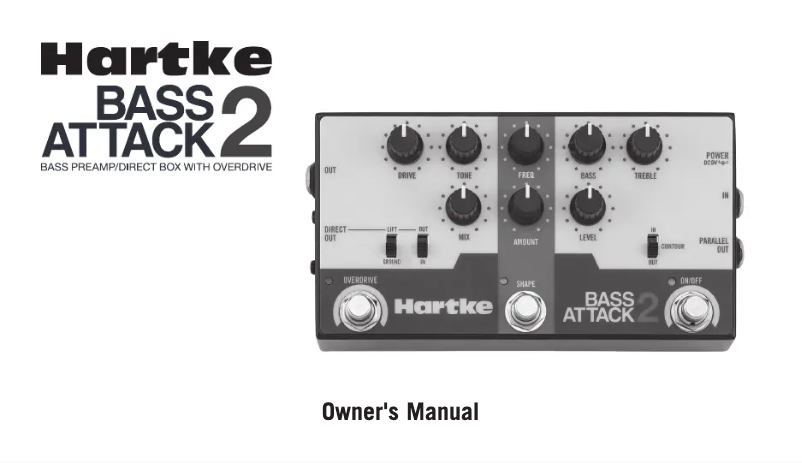Image de la première page du manuel de l'appareil Bass Attack 2
