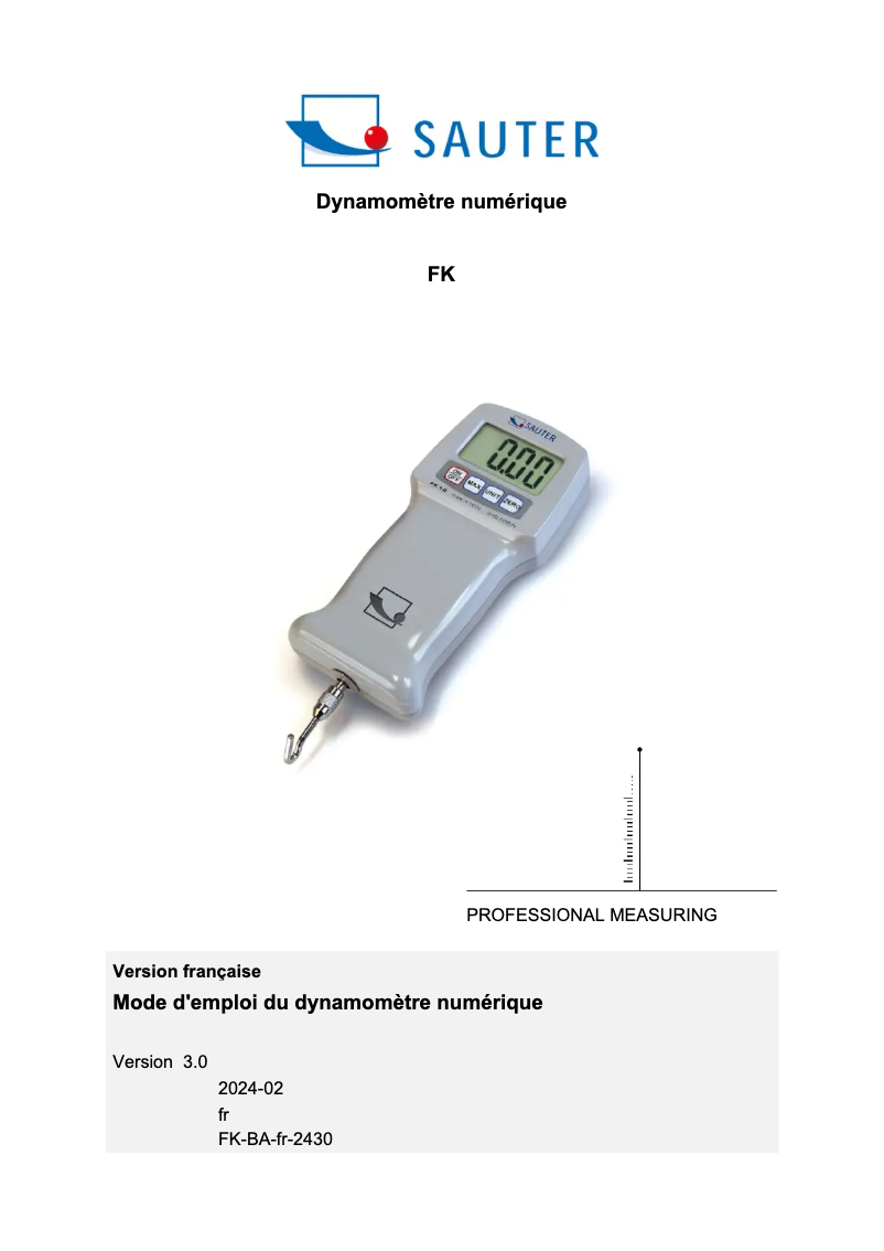 Page n°1 - Manuel utilisateur Kern FK 250