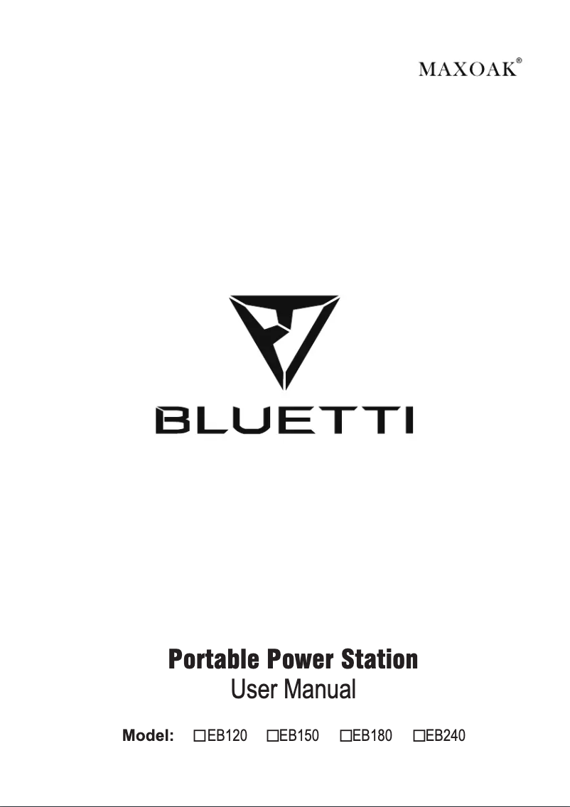 Page 1 de la notice Manuel utilisateur Bluetti EB240
