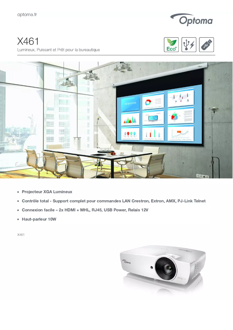 Image de la première page du manuel de l'appareil X461