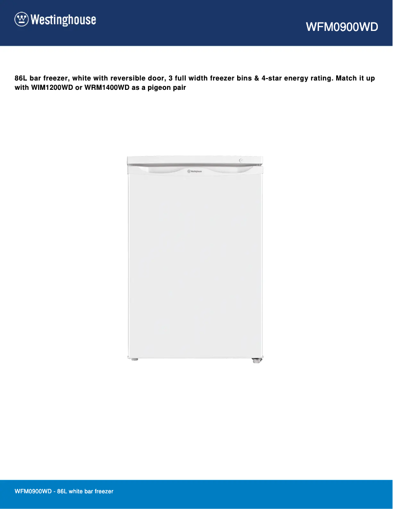 Image de la première page du manuel de l'appareil WFM0900WD