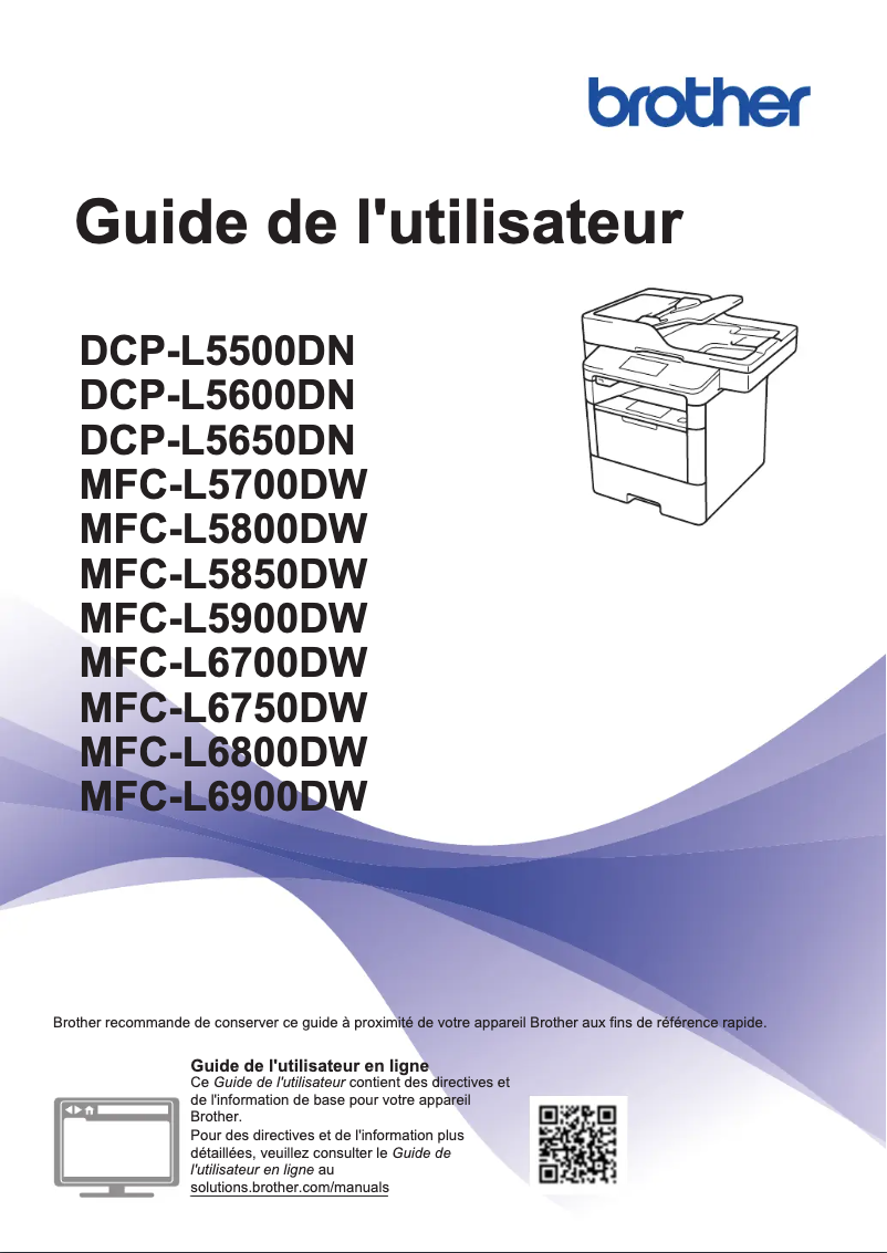 Page n°1 - Manuel utilisateur Brother MFC-L6900DW