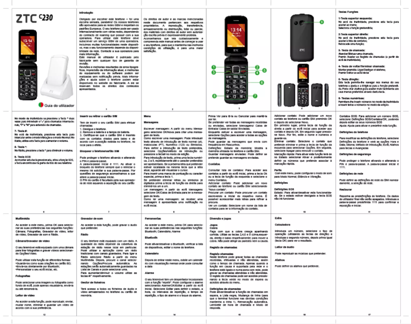 Page 1 de la notice Manuel utilisateur ZTC C230