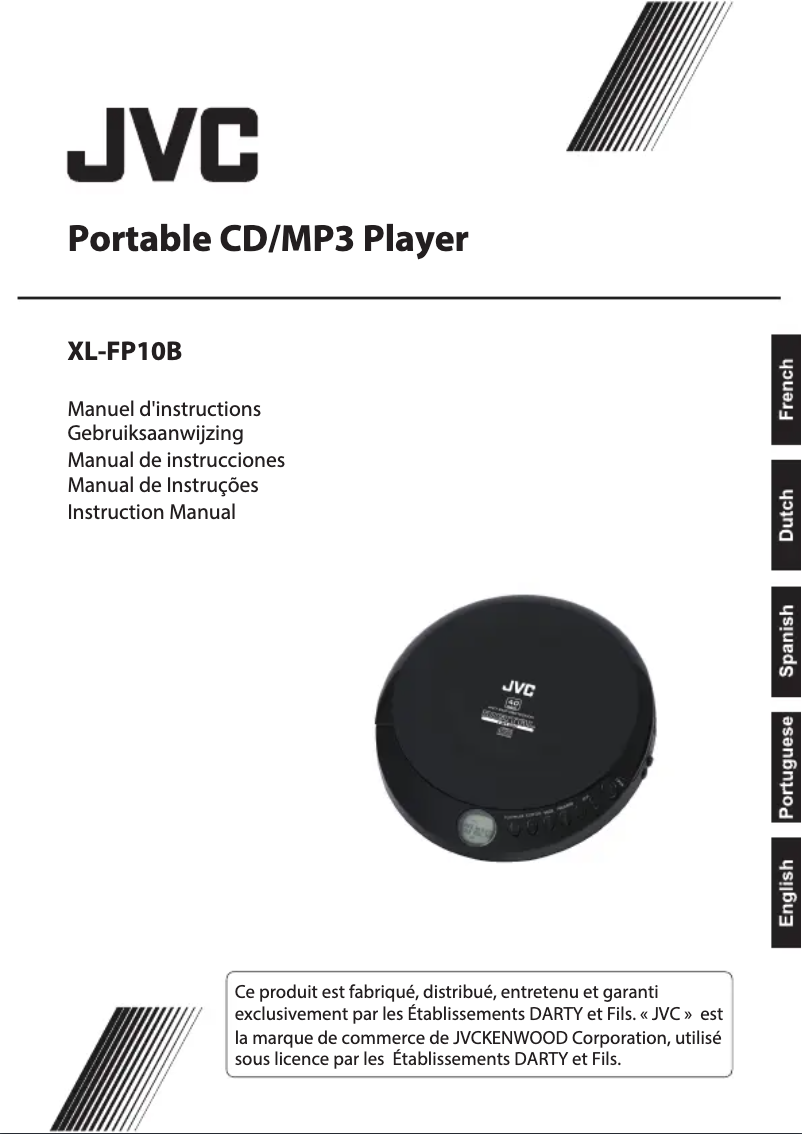 Page 1 de la notice Manuel utilisateur JVC XL-FP10B