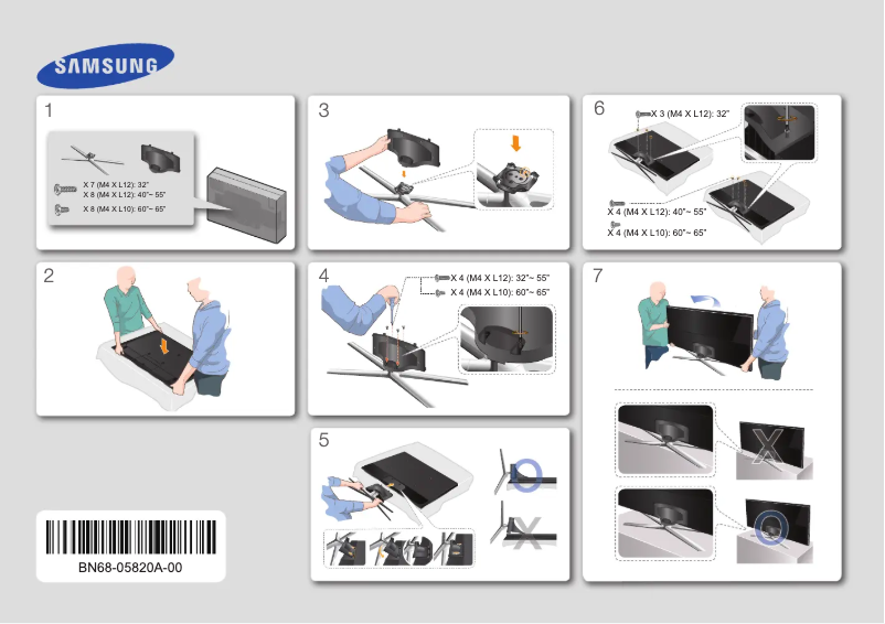 Page n°1 - Guide d'installation Samsung UE32H6200AK