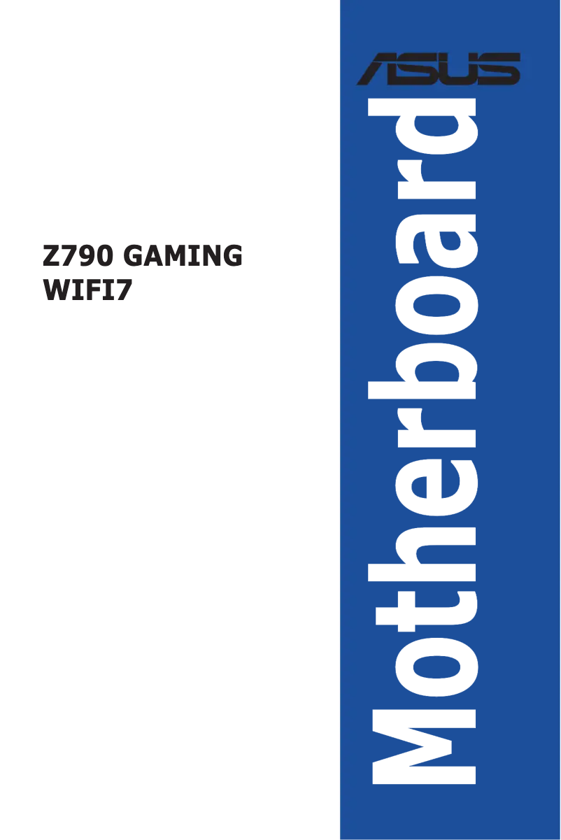 Image de la première page du manuel de l'appareil Z790 GAMING WIFI7