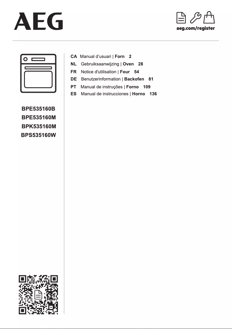 Image de la première page du manuel de l'appareil BPS535160W