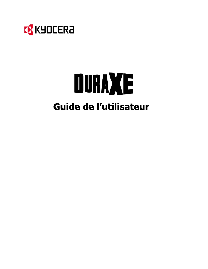 Página 1 del manual Manual de usuario Kyocera DuraXE