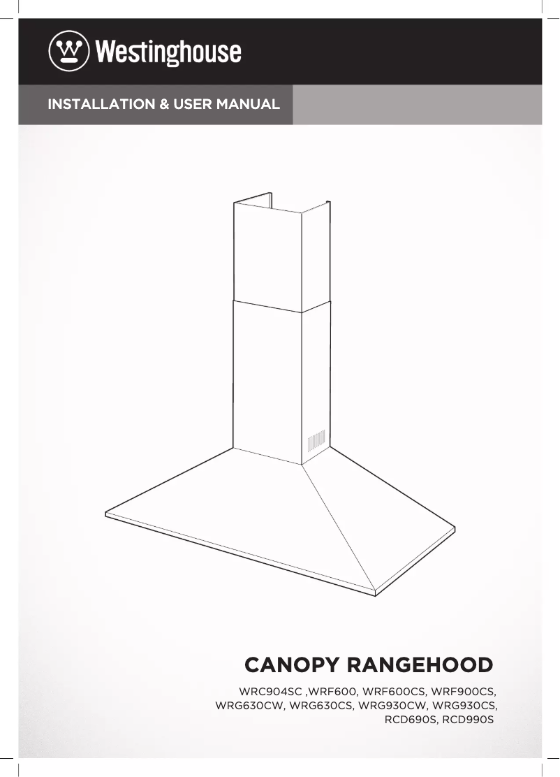 Page 1 de la notice Manuel utilisateur Westinghouse WRF900CS