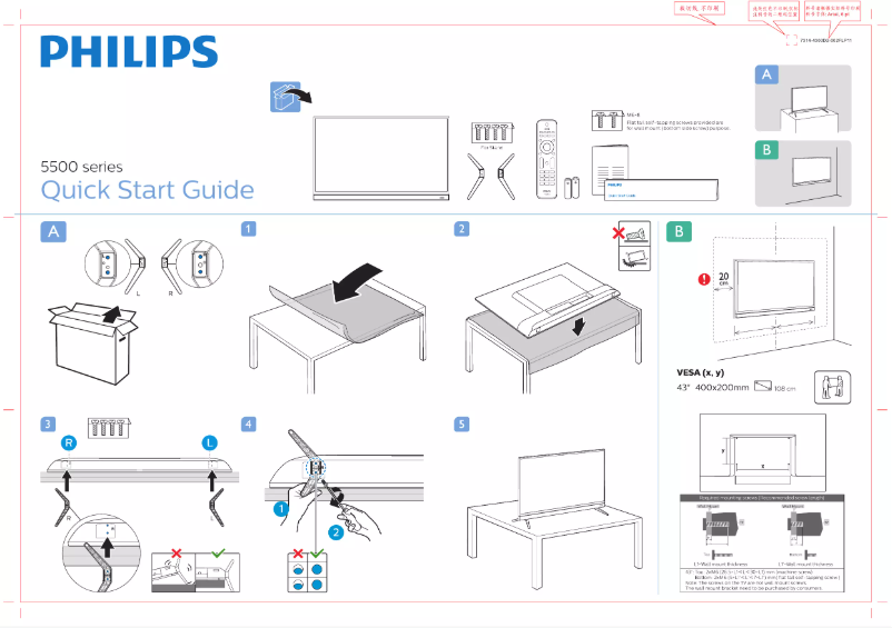 Página 1 del manual Guía de inicio rápido Philips 43PFA5584