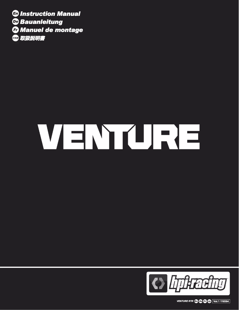 Page 1 de la notice Manuel utilisateur HPI Racing Venture Toyota FJ Cruiser