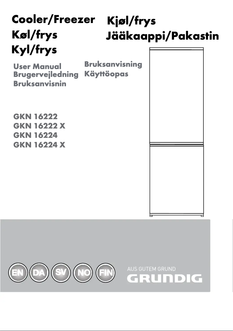 Page 1 de la notice Manuel utilisateur Grundig GKN 16224 X