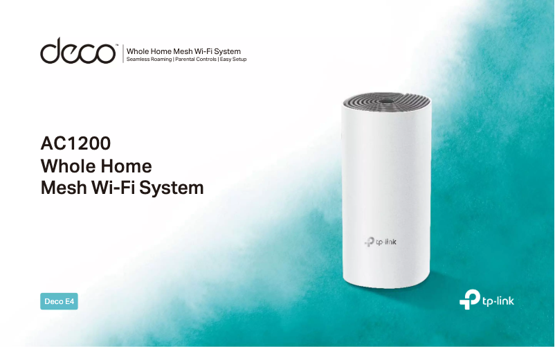 Página 1 del manual Ficha técnica TP-Link Deco E4