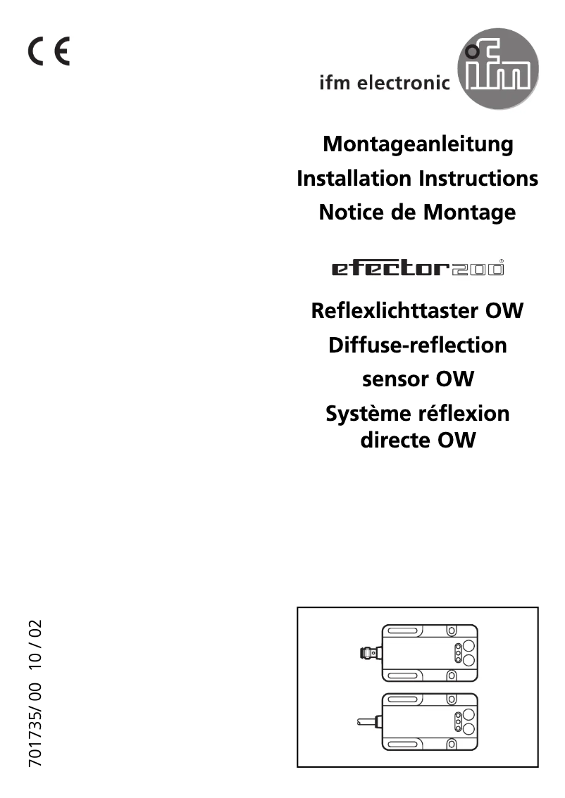 Page n°1 - Manuel utilisateur IFM OW1016