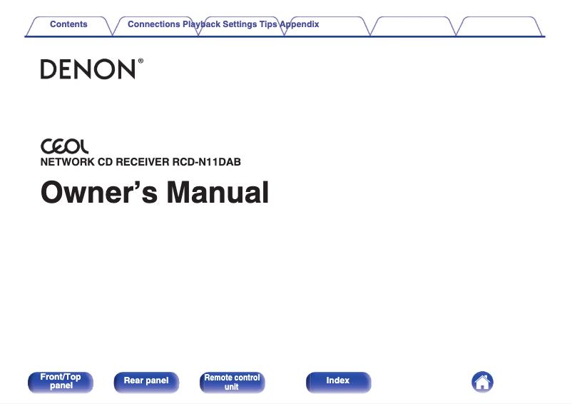 Page n°1 - Manuel utilisateur Denon Ceol RCD-N11DAB