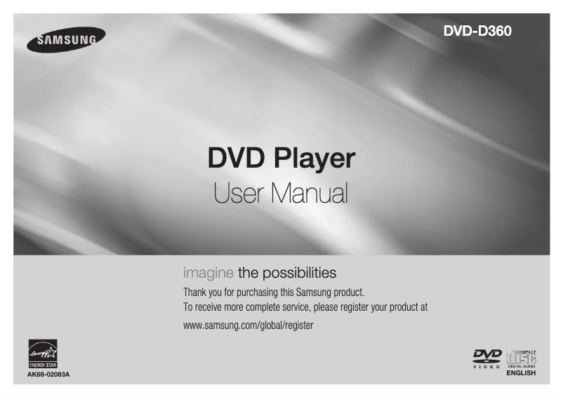 Page n°1 - Manuel utilisateur Samsung DVD-D360