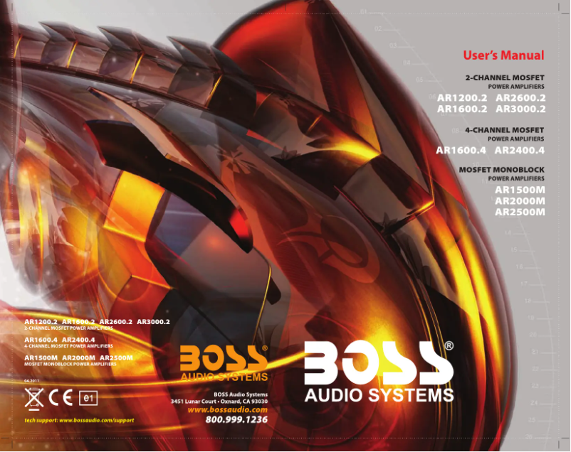 Page n°1 - Manuel utilisateur Boss ARMOR AR3000.2