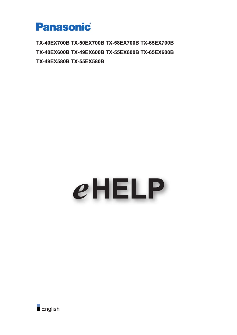 Page 1 de la notice Mode d'emploi Panasonic TX-50EX700B