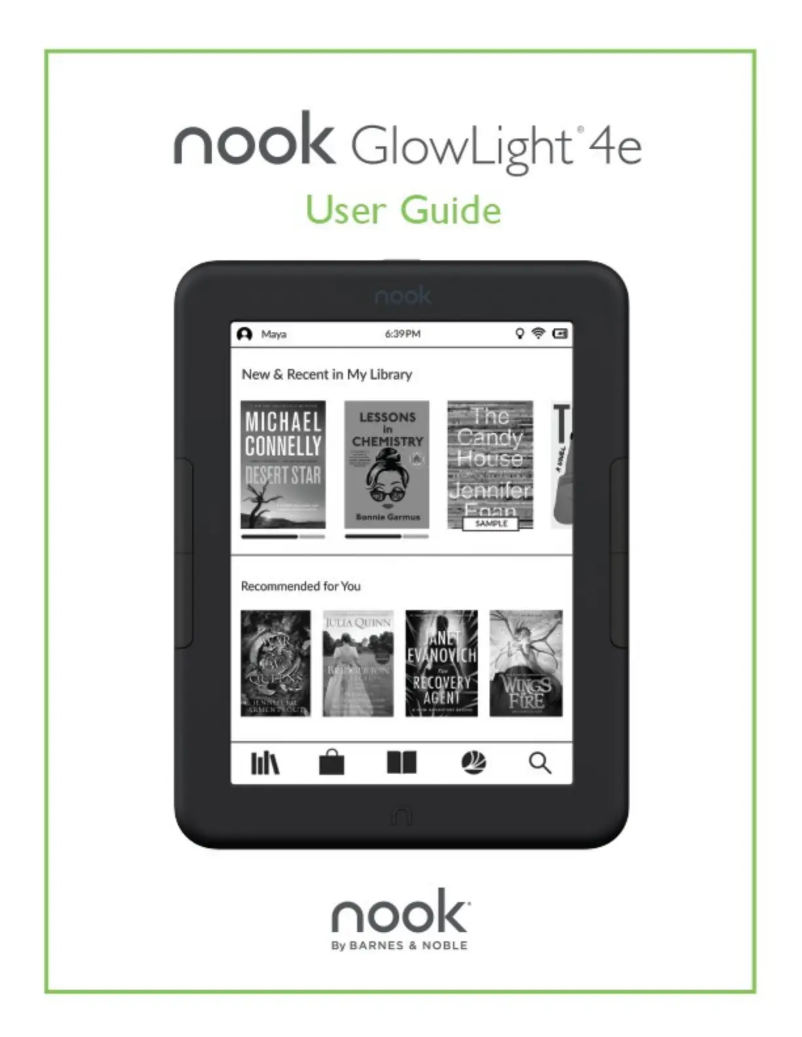 Image de la première page du manuel de l'appareil Nook GlowLight 4e