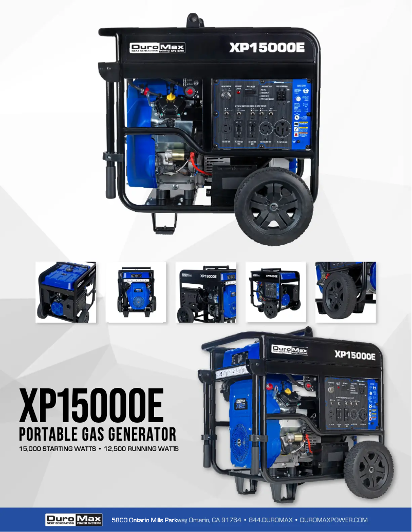 Page n°1 - Fiche technique DuroMax XP15000E