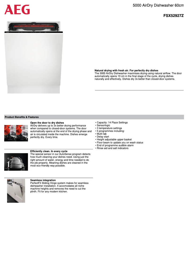 Image de la première page du manuel de l'appareil FSX52927Z