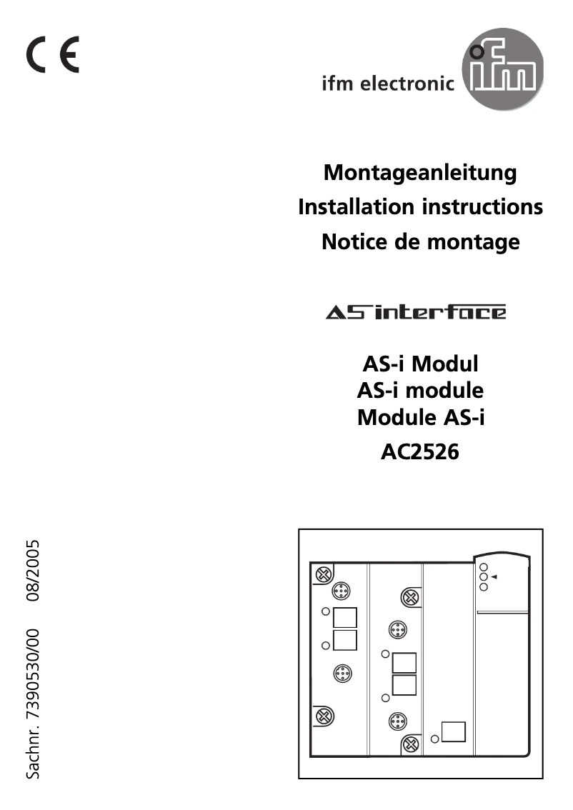Page 1 de la notice Manuel utilisateur IFM AC2526