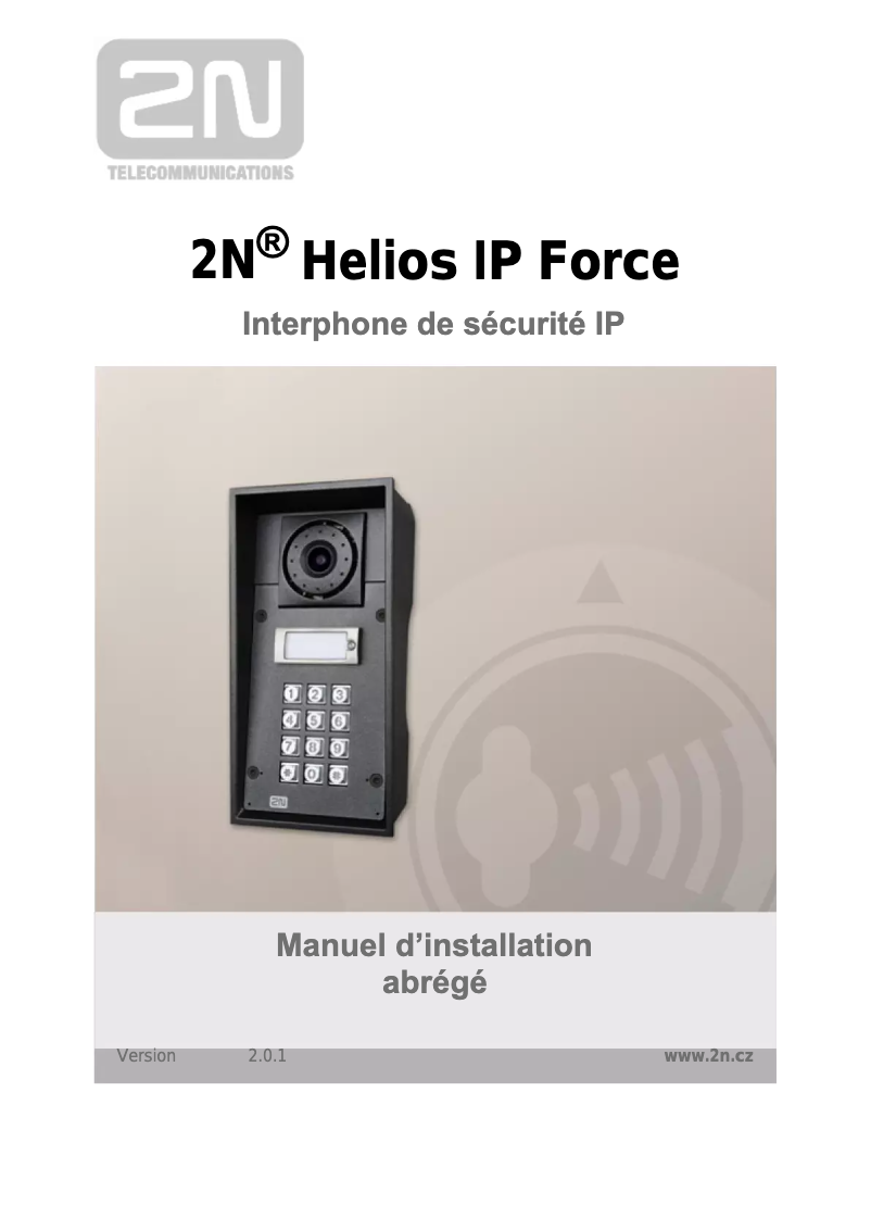 Page 1 de la notice Manuel utilisateur 2N Telecommunications 9151104