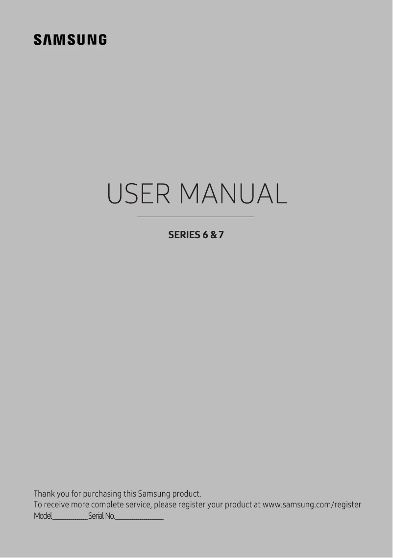 Page n°1 - Manuel utilisateur Samsung UA55KU6400K