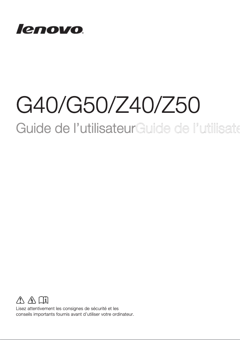 Image de la première page du manuel de l'appareil G40-70M