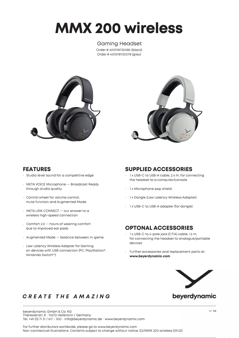 Image de la première page du manuel de l'appareil MMX 200 wireless