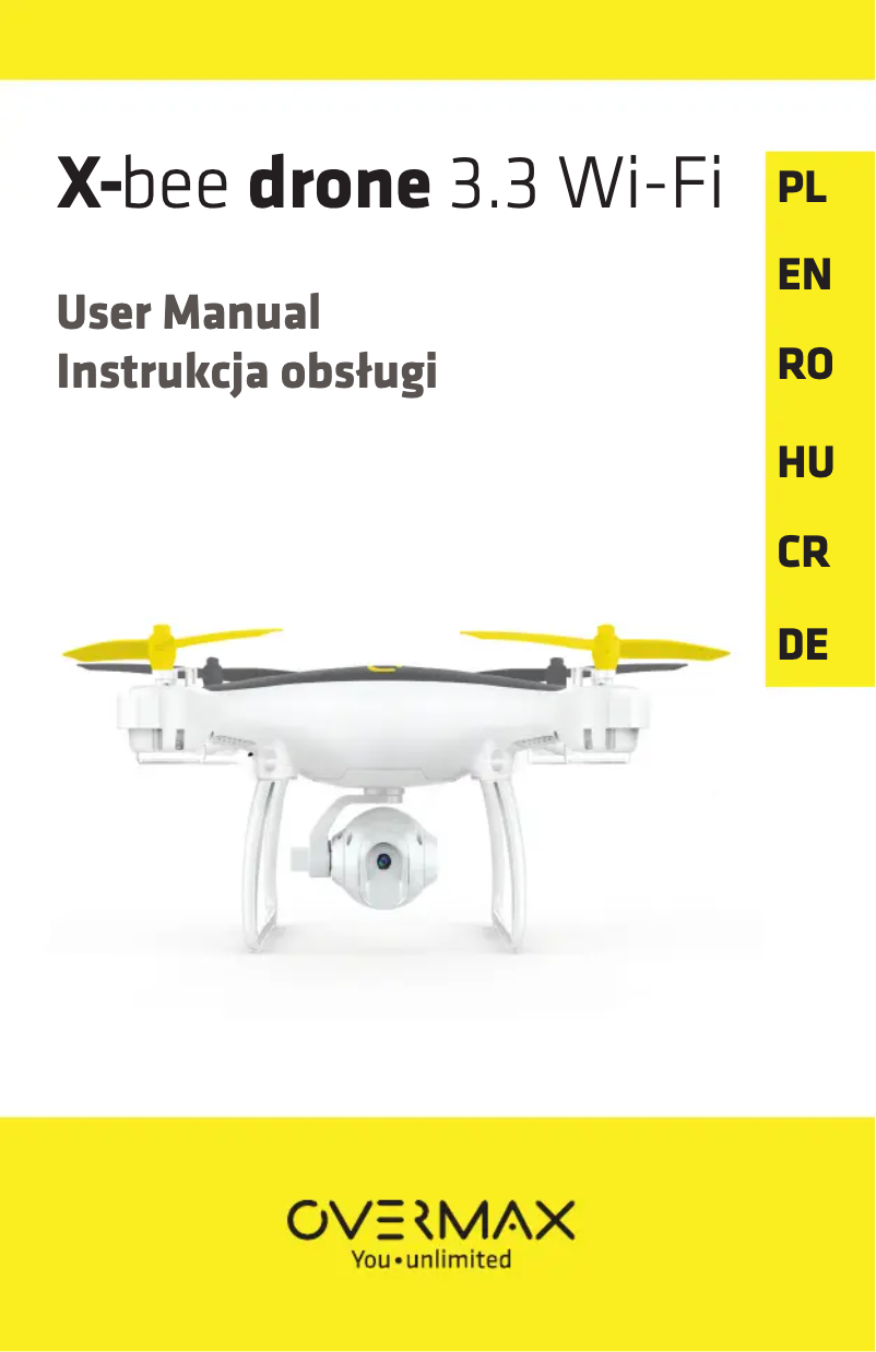 Page 1 de la notice Manuel utilisateur Overmax X-bee Drone 3.3 WiFi