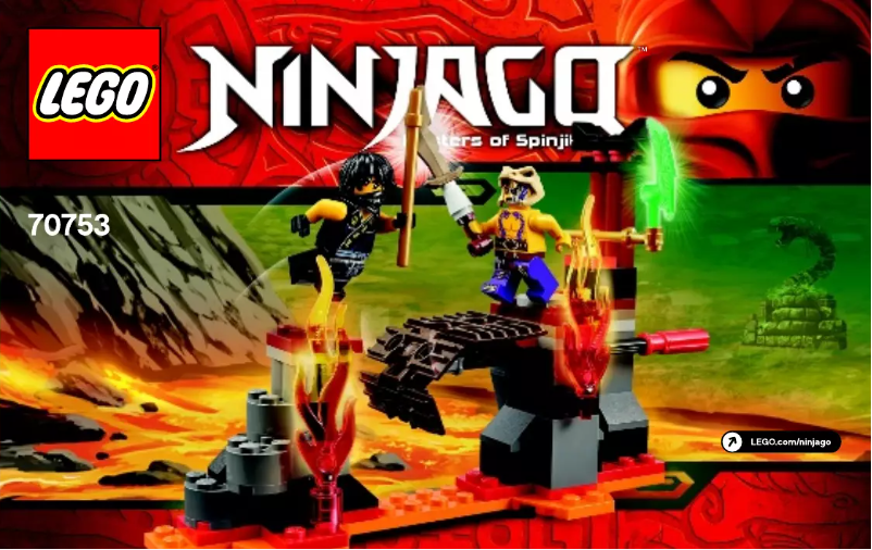 Page 1 de la notice Manuel utilisateur Lego Ninjago 70753