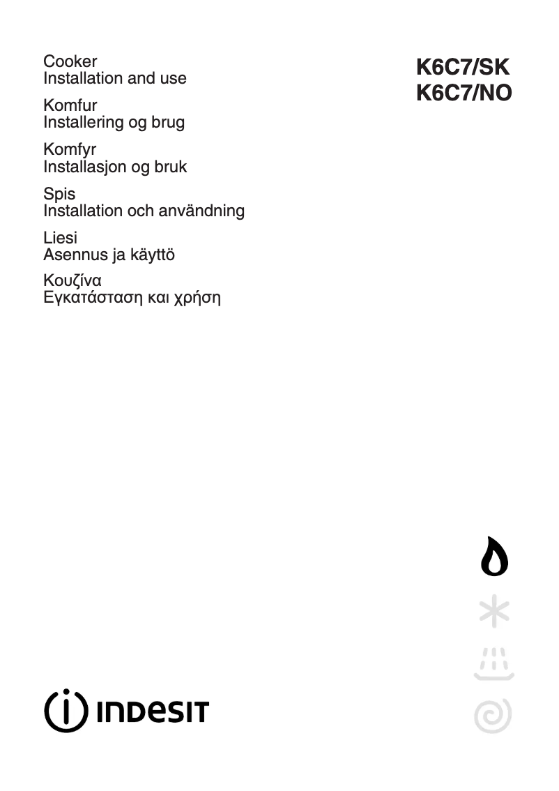 Image de la première page du manuel de l'appareil K6C7/NO