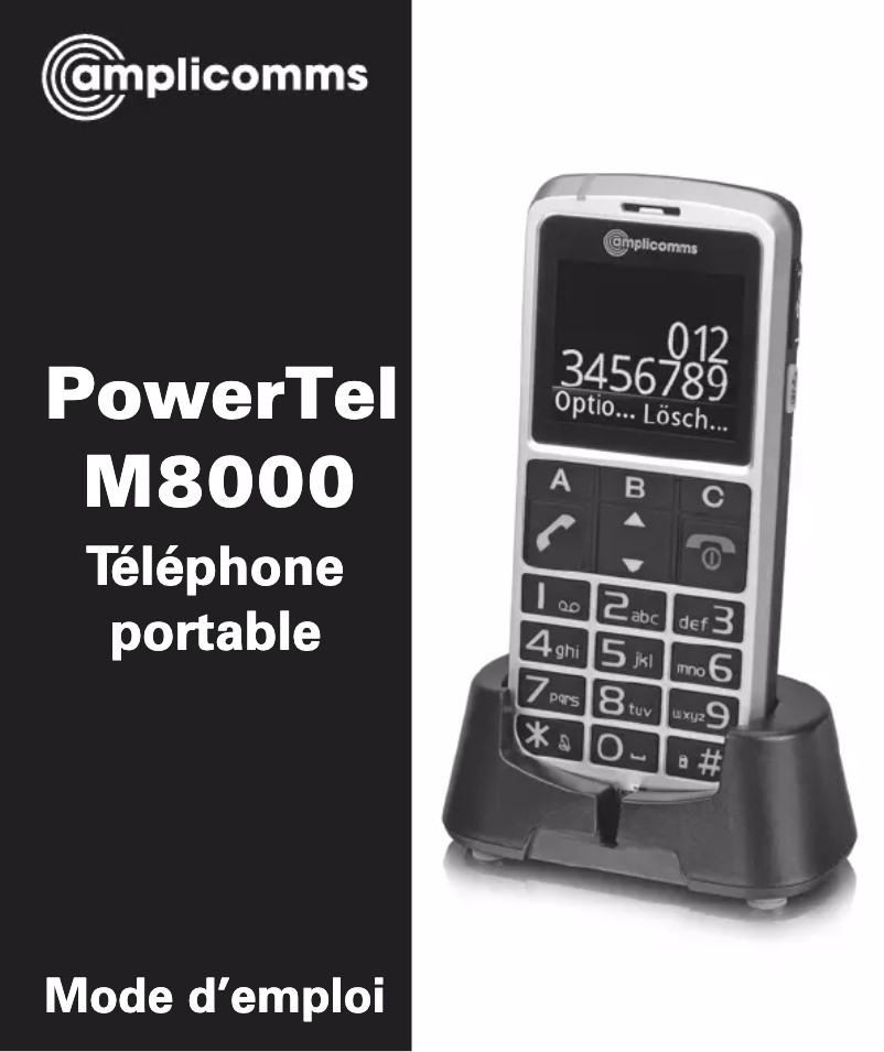 Image de la première page du manuel de l'appareil PowerTel M8000
