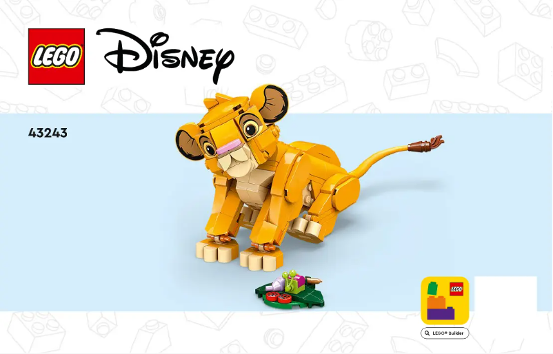 Page n°1 - Manuel utilisateur Lego Disney 43243