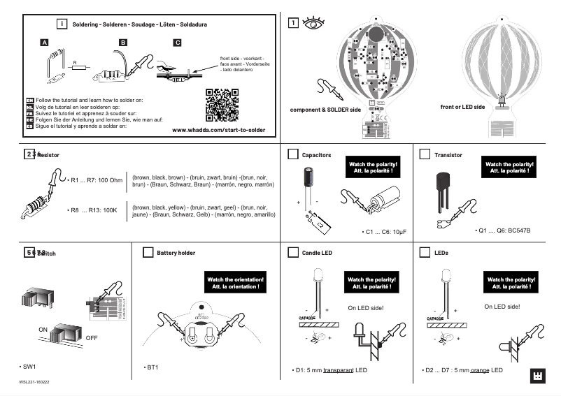 Image de la première page du manuel de l'appareil WSL221