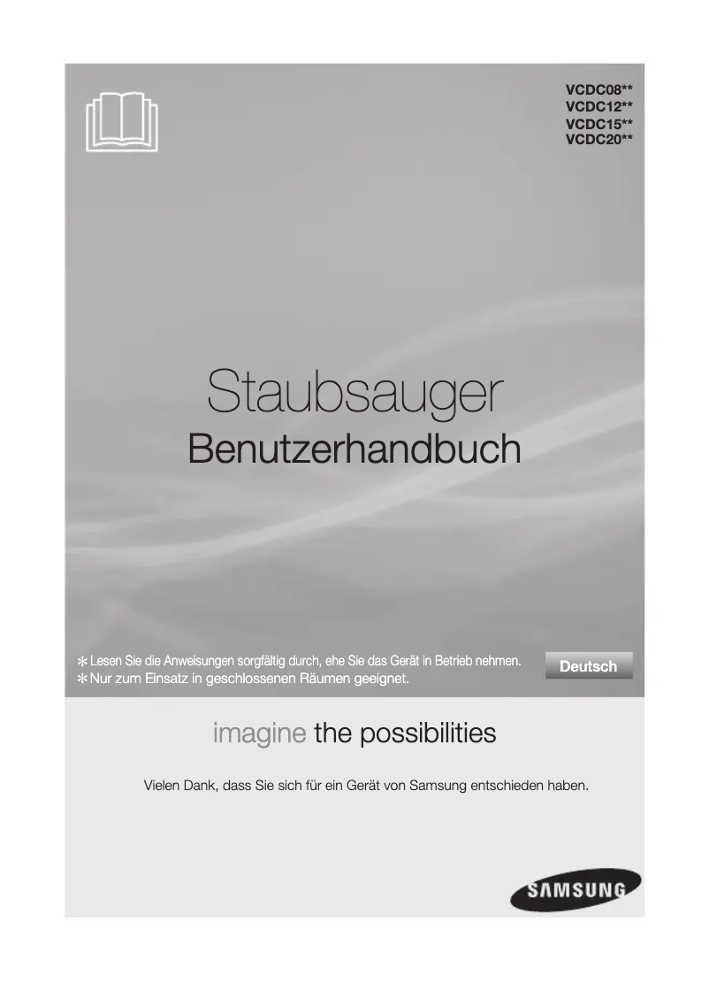 Page 1 de la notice Manuel utilisateur Samsung VCDC12QH