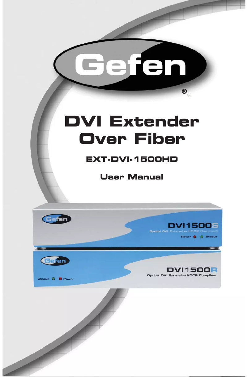 Page 1 de la notice Manuel utilisateur Gefen DVI 1500HD