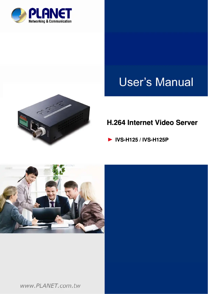 Página 1 del manual Manual de usuario Planet IVS-H125