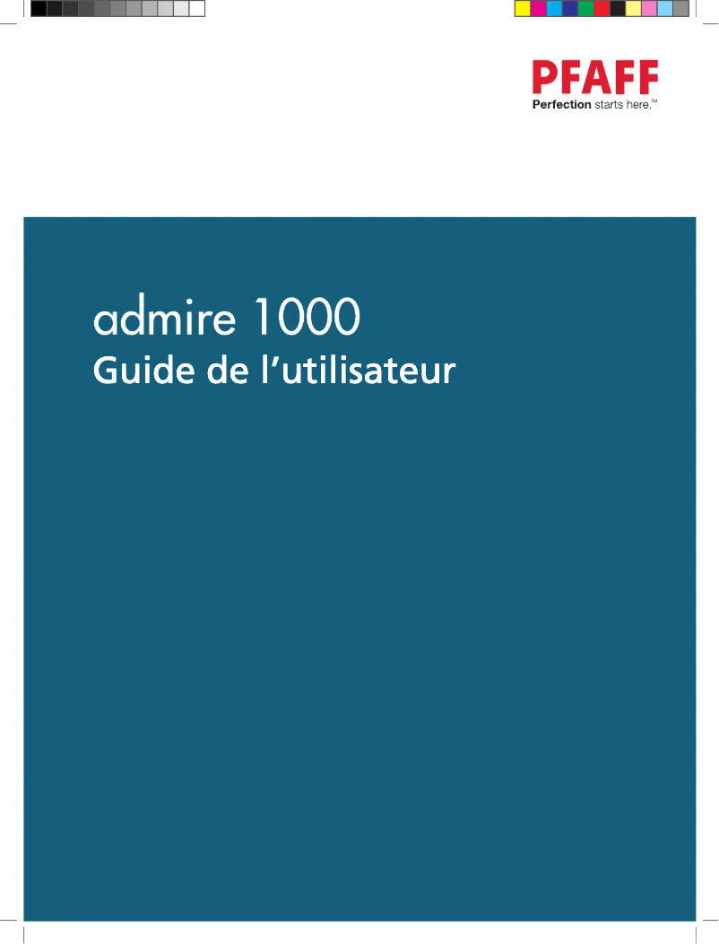 Image de la première page du manuel de l'appareil Admire 1000