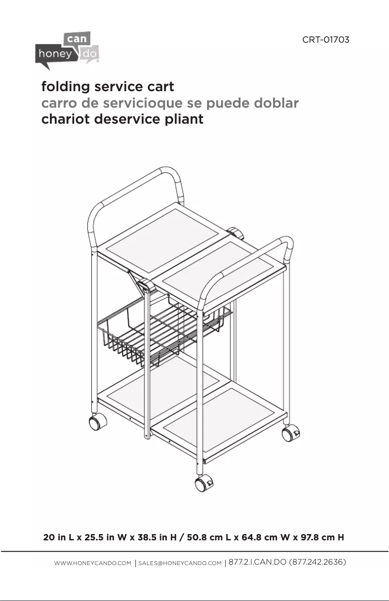 Page 1 de la notice Manuel utilisateur Honey-Can-Do CRT-01703