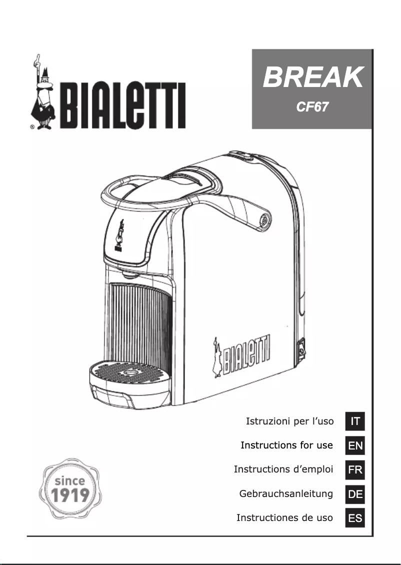 Image de la première page du manuel de l'appareil Break CF67