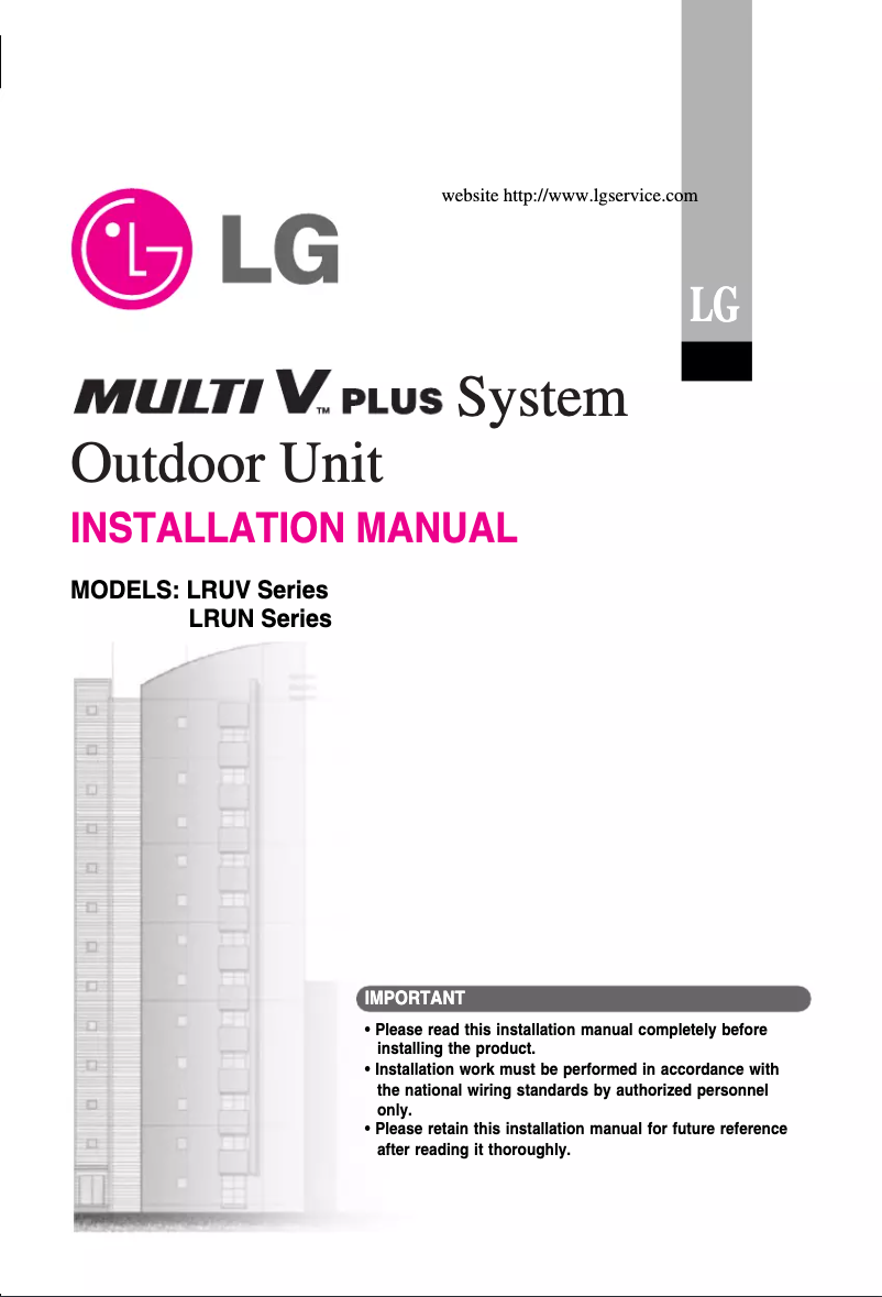 Page n°1 - Manuel utilisateur LG LRUV1008T1