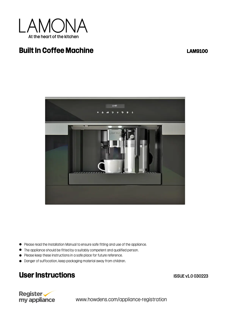 Page n°1 - Manuel utilisateur Lamona LAM9100