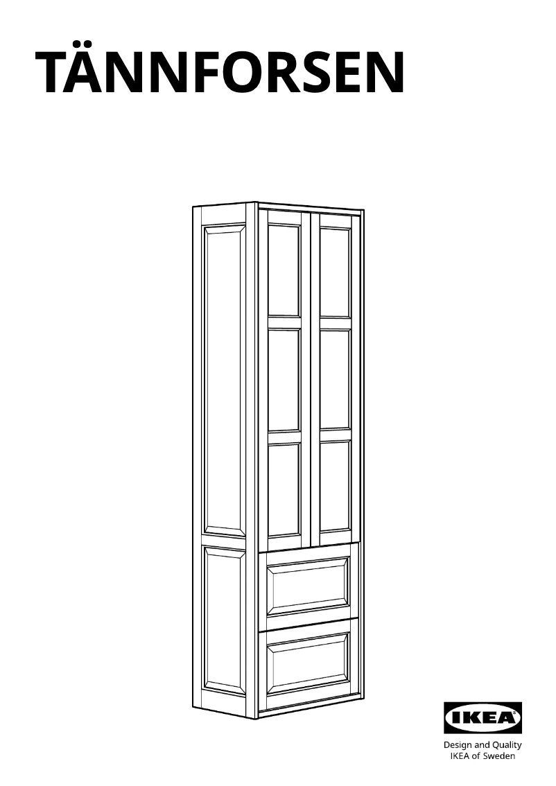 Page 1 de la notice Manuel utilisateur Ikea TÄNNFORSEN 805.531.72