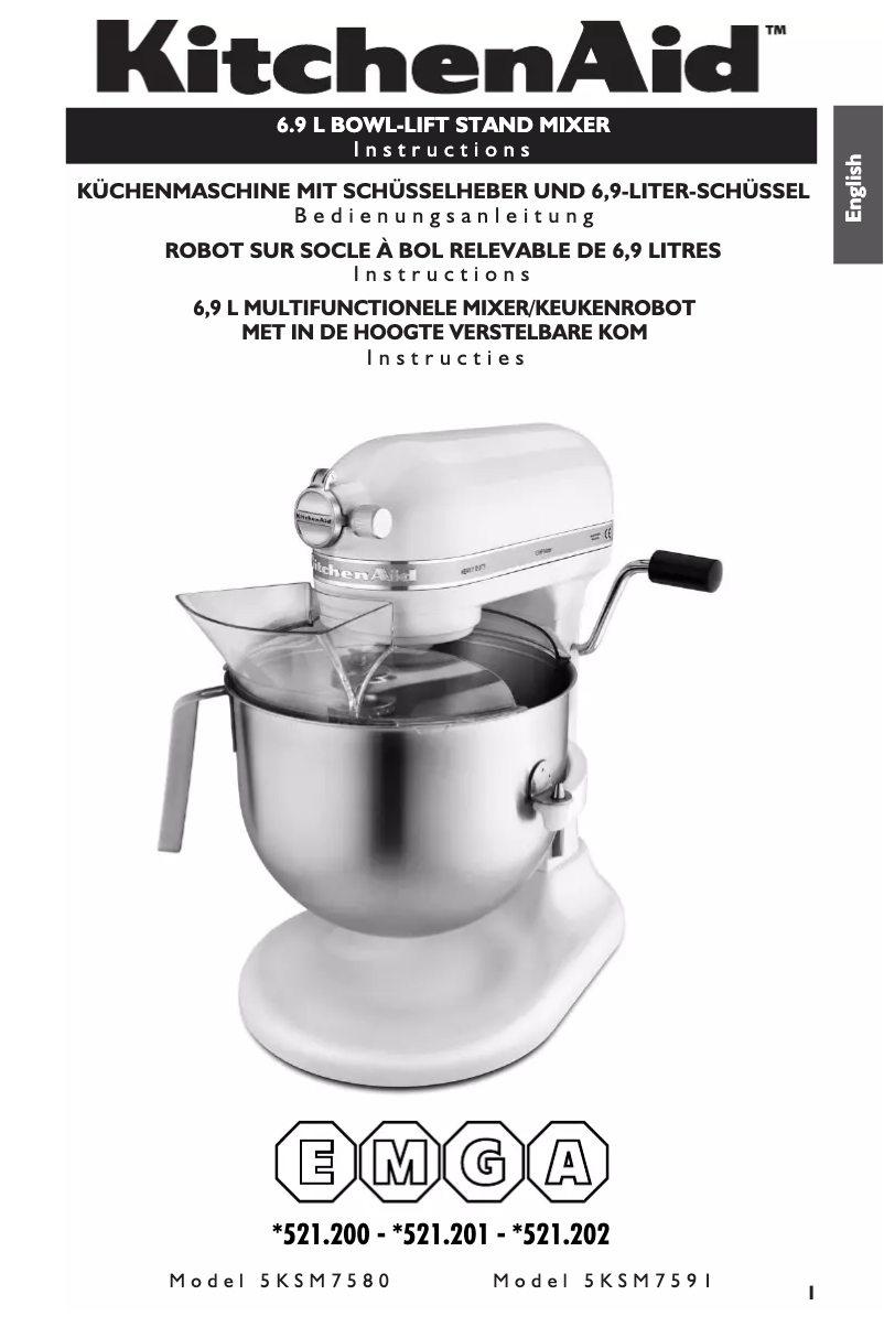 Page n°1 - Manuel utilisateur KitchenAid Heavy Duty K7