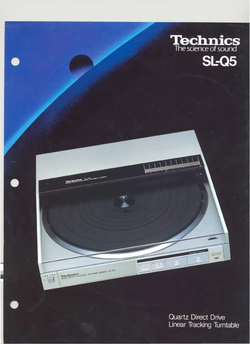 Page n°1 - Manuel utilisateur Technics SL-Q5