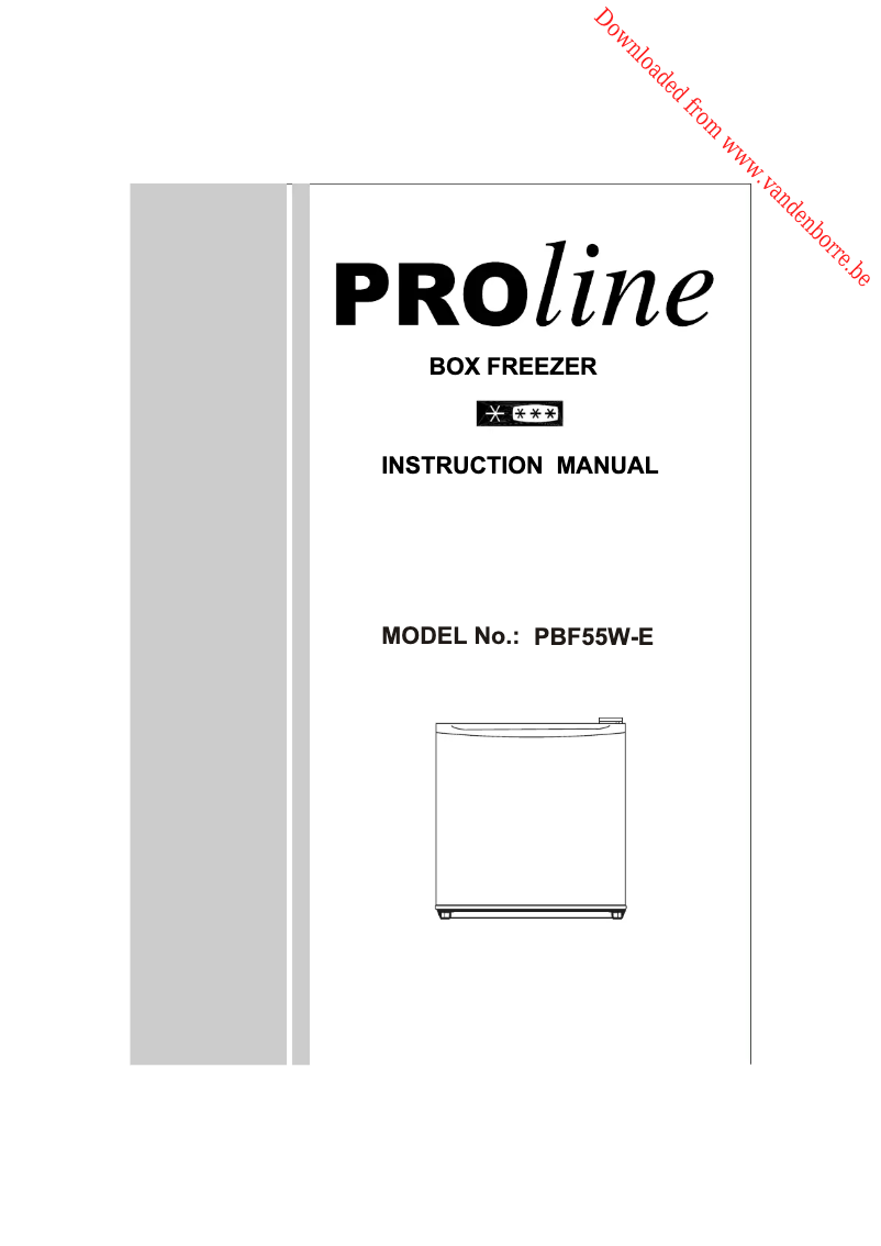 Image de la première page du manuel de l'appareil PBF55W